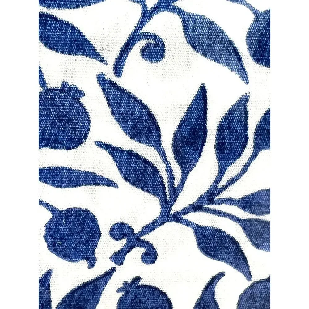 William Morris & Co. KING Sheet Set Blue White Blueberries 100% Cotton 4 pcs